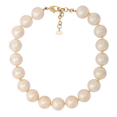 christian dior necklace pearl|genuine Christian Dior necklace.